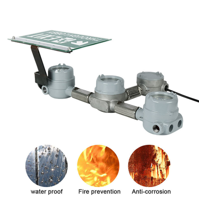 3-6W বিস্ফোরণ প্রমাণ LED প্রস্থান জরুরী হালকা রাসায়নিক শিল্প IP66 জলরোধী গ্যাস স্টেশন